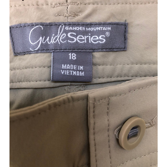 Guide Series Women's Trailhead Convertible Nylon Pants, Feather Gray/ Tan, Sz 18 - Picture 4 of 9
